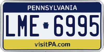 PA license plate LME6995