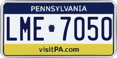 PA license plate LME7050