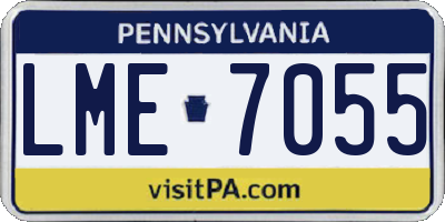 PA license plate LME7055