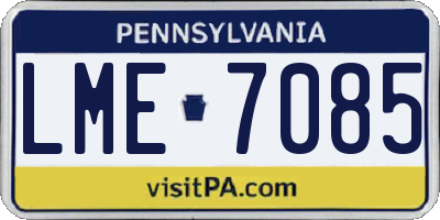 PA license plate LME7085