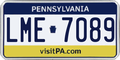 PA license plate LME7089