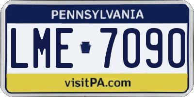 PA license plate LME7090