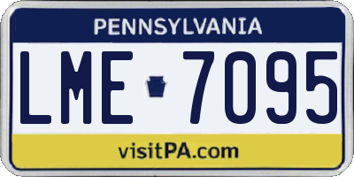 PA license plate LME7095