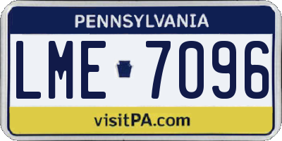 PA license plate LME7096