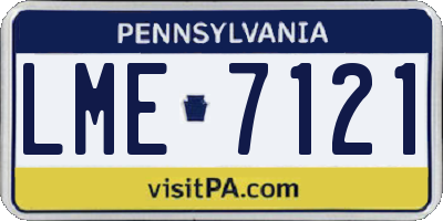 PA license plate LME7121