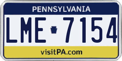 PA license plate LME7154