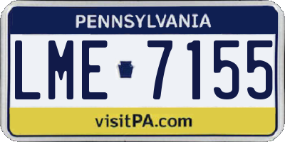 PA license plate LME7155