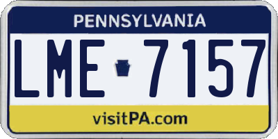 PA license plate LME7157