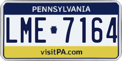 PA license plate LME7164