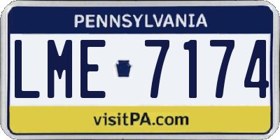 PA license plate LME7174