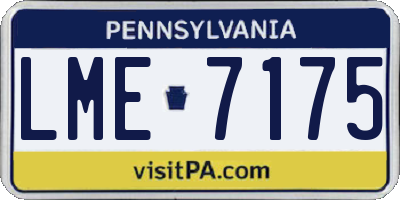 PA license plate LME7175
