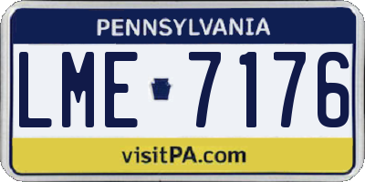 PA license plate LME7176