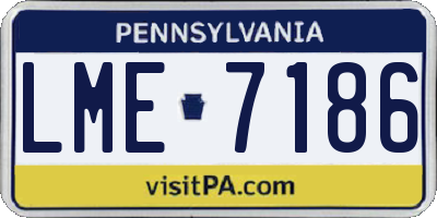 PA license plate LME7186