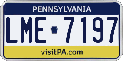 PA license plate LME7197