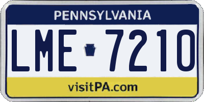 PA license plate LME7210