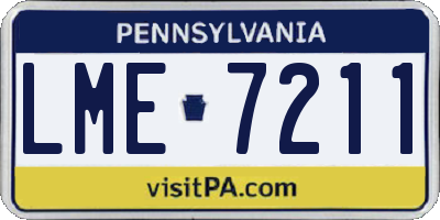 PA license plate LME7211