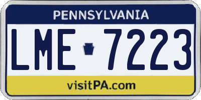 PA license plate LME7223