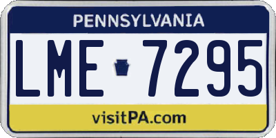 PA license plate LME7295