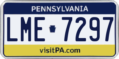 PA license plate LME7297