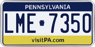 PA license plate LME7350