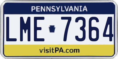 PA license plate LME7364