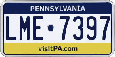 PA license plate LME7397