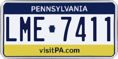 PA license plate LME7411