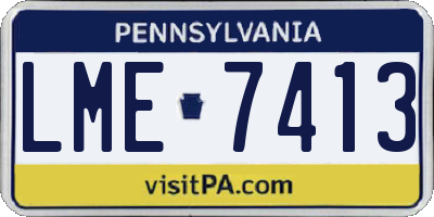 PA license plate LME7413