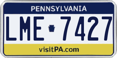 PA license plate LME7427