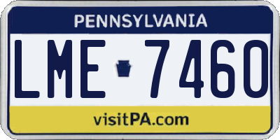 PA license plate LME7460