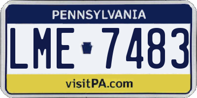 PA license plate LME7483