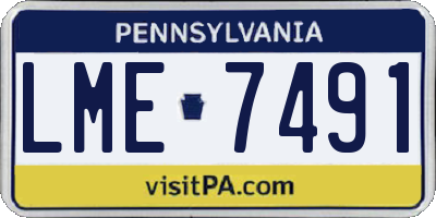 PA license plate LME7491