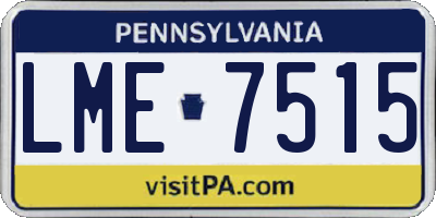 PA license plate LME7515