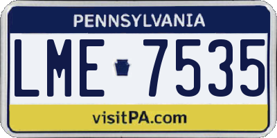 PA license plate LME7535