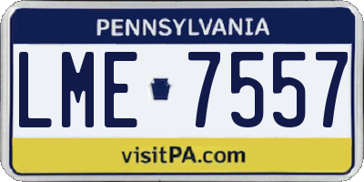PA license plate LME7557