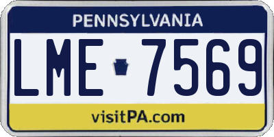 PA license plate LME7569