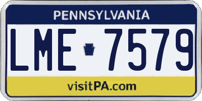 PA license plate LME7579