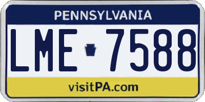 PA license plate LME7588