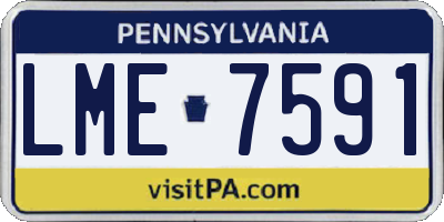 PA license plate LME7591