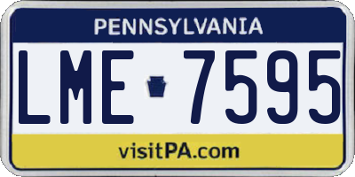 PA license plate LME7595