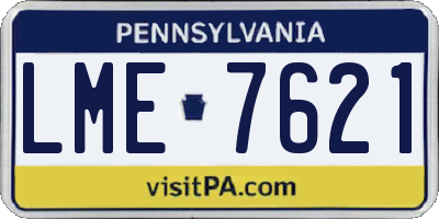PA license plate LME7621