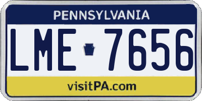 PA license plate LME7656
