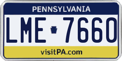 PA license plate LME7660