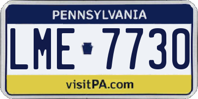 PA license plate LME7730