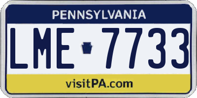 PA license plate LME7733