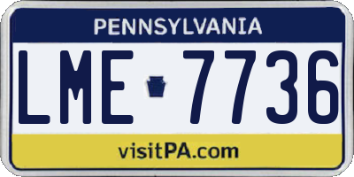 PA license plate LME7736