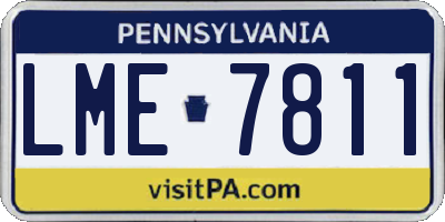 PA license plate LME7811