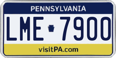 PA license plate LME7900