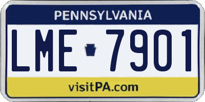 PA license plate LME7901