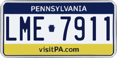 PA license plate LME7911